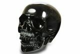 Realistic, Polished Obsidian Skull - Mexico #378600-2